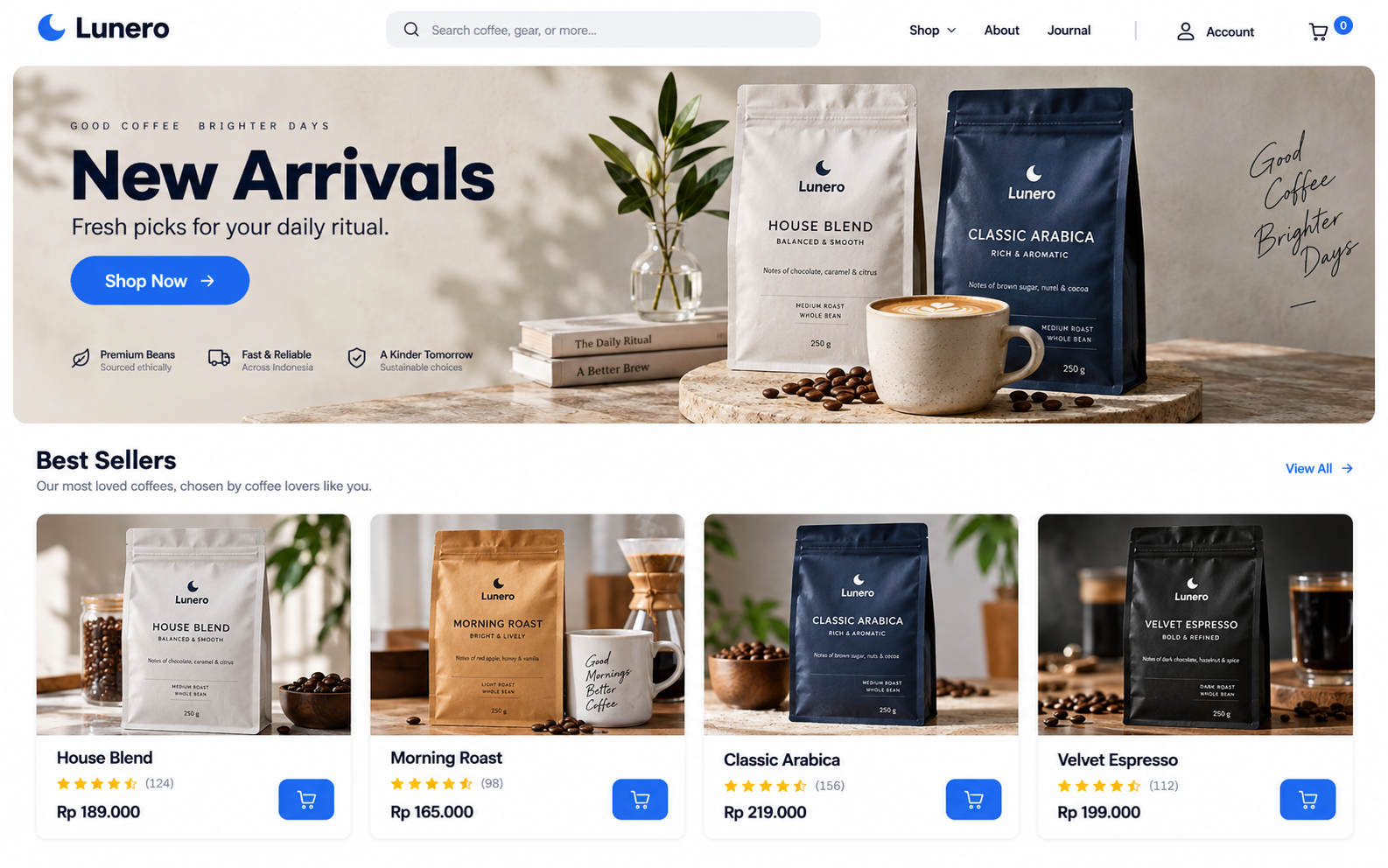 Contoh website retail/produk